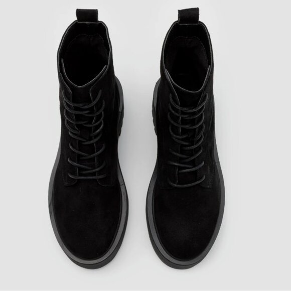 NWOB Who What Wear Jaclyn Suede Platform Lug Combat Boots - Picture 2 of 7